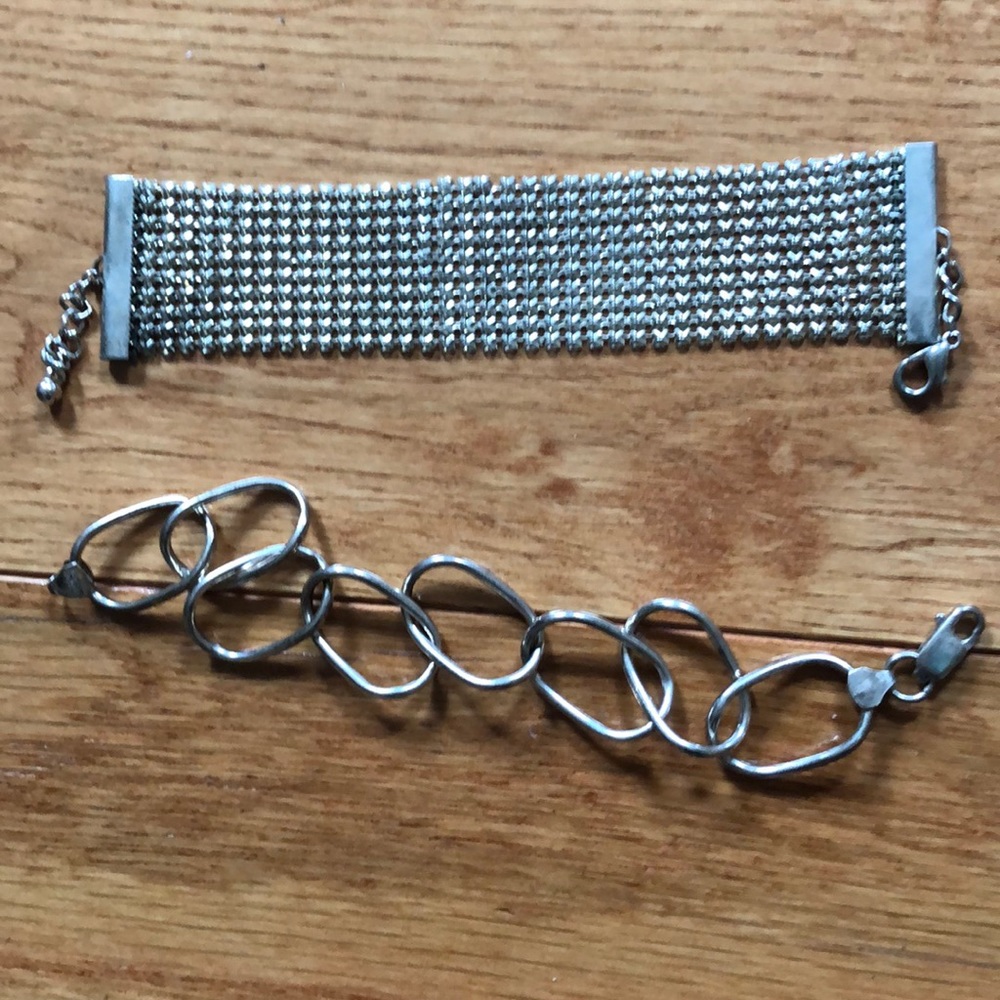 Silver tone bracelets for teen girl